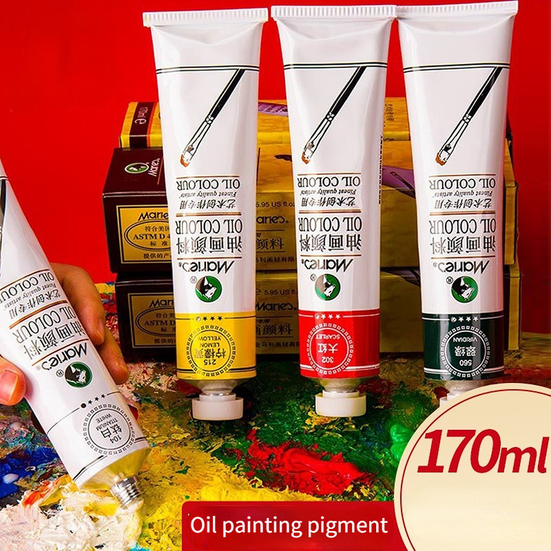 

170ml Mary Oil Painting Pigment Large Capacity Aluminum Tube Packaging Dye Paint Student Art Painting Creation School Stationery