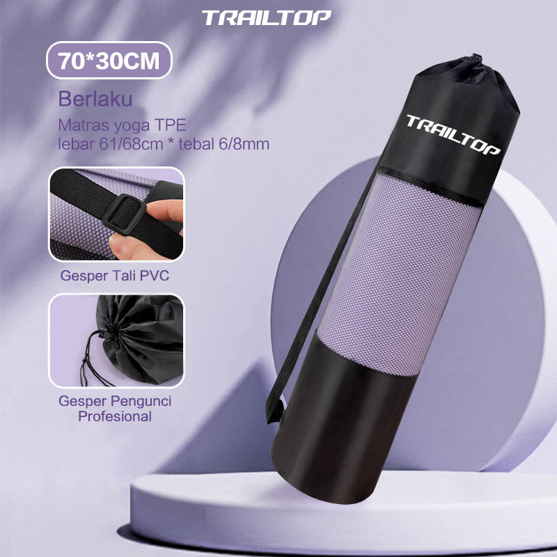 TrailTop Tas Matras Yoga Universal Bag Jaring Olahraga Portable Cocok Matras 6/8/10mm