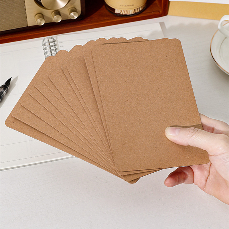 

20/50/100pcs 11x7cm Thicken Blank Kraft Paper Card Retro Double Sided Word Card DIY Postcard Gift Greeting Invitation Card