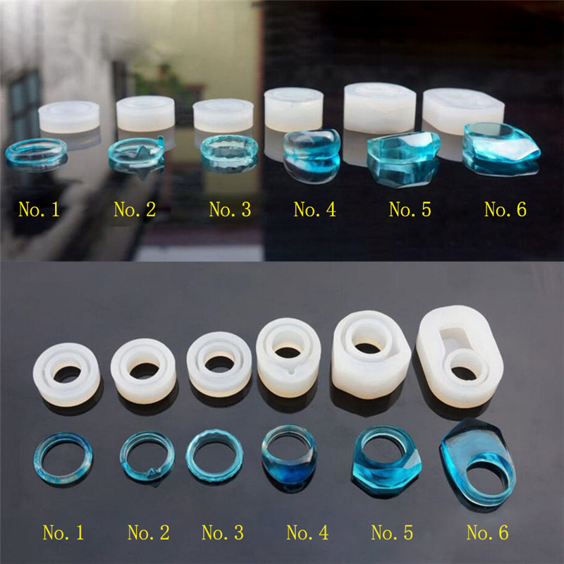 

1pcs Silicone Mold finger ring mold 6styles Resin Silicone Mould handmade DIY Craft Jewelry Making epoxy resin molds