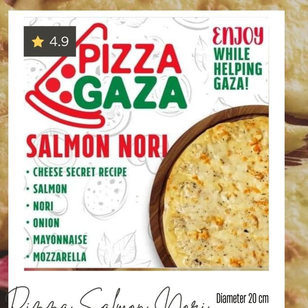 

Pizza Gaza Medium Salmon