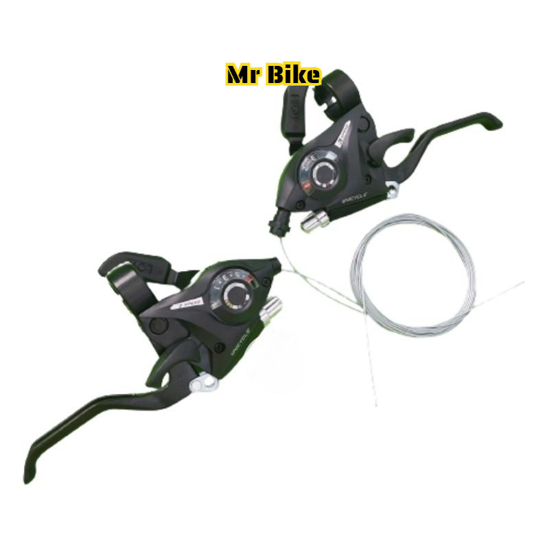 Promo Shifter Operan Gigi Sepeda MTB 3*7 Handle Alloy 1SET Kiri Kanan Handel Sifter Federal Gunung D