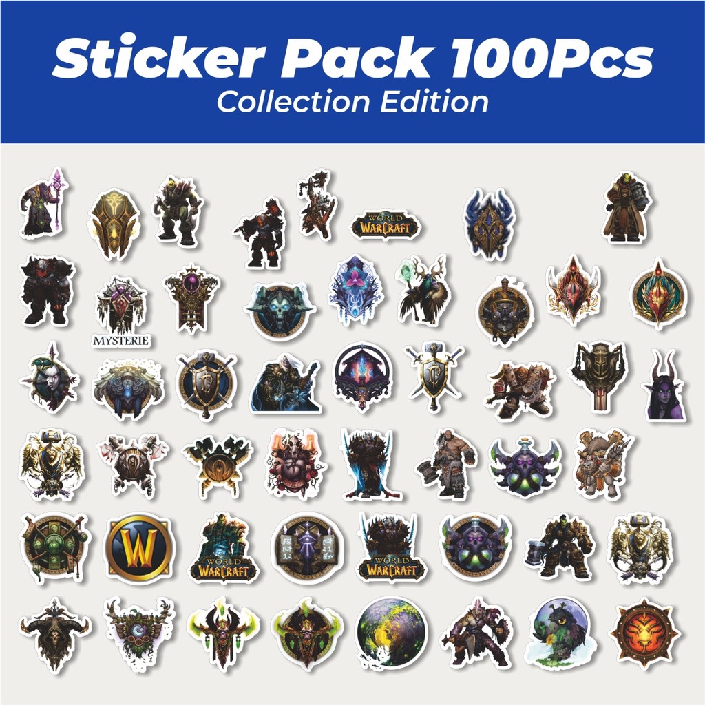 

Hot Stiker Video Game Series World Of Warcraft Lucu Anti Air Stikers Berperekat Waterproof Sticker Decal Buat Motor Helm Buku Journal Koper Casing HP Laptop Botol Minum