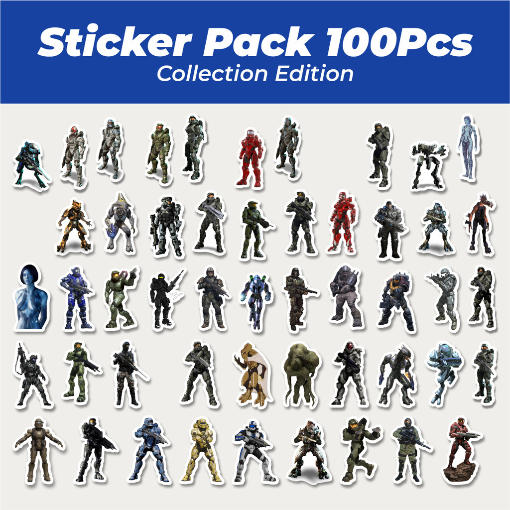 

Hot Stiker Game Series Halo Karakter Mix 3 Lucu Anti Air Stikers Berperekat Waterproof Sticker Decal Buat Motor Helm Buku Journal Koper Casing HP Laptop Botol Minum
