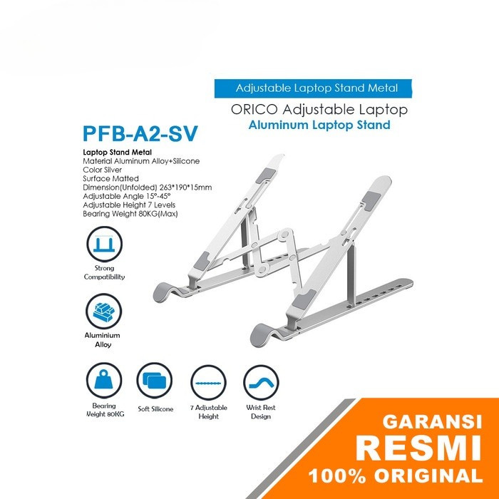 ORICO Adjustable Laptop Stand Metal - ORICO PFB-A2 Stand Laptop
