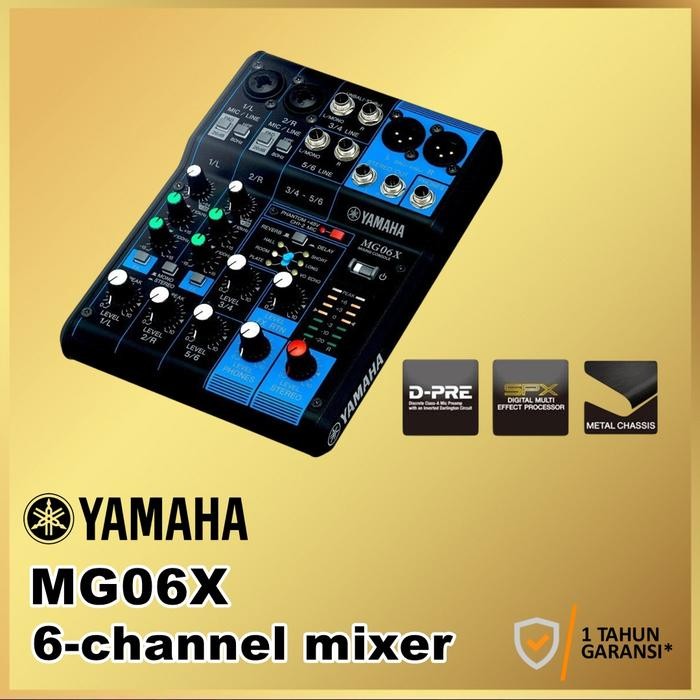Yamaha MG06X MG06 X MG 06X MG 06 6-Channel Mixing Mixer Console
