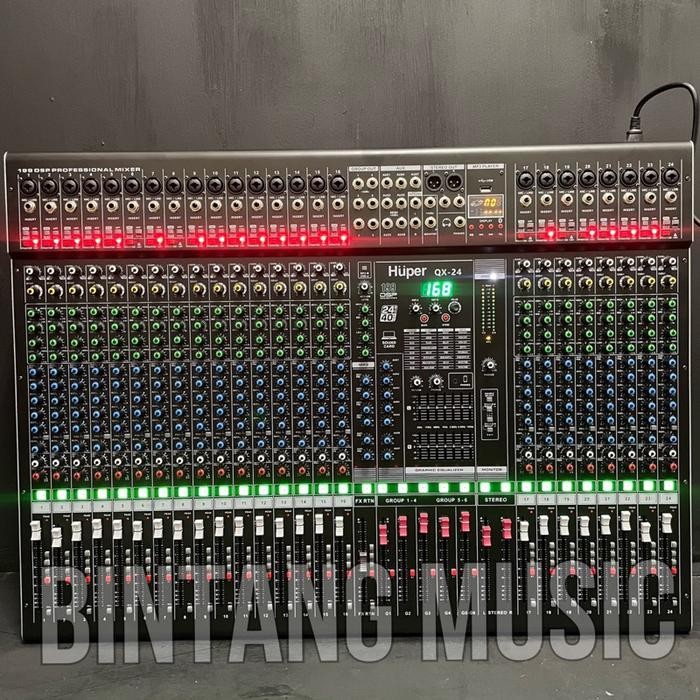 mixer audio 24 channel huper qx24 original