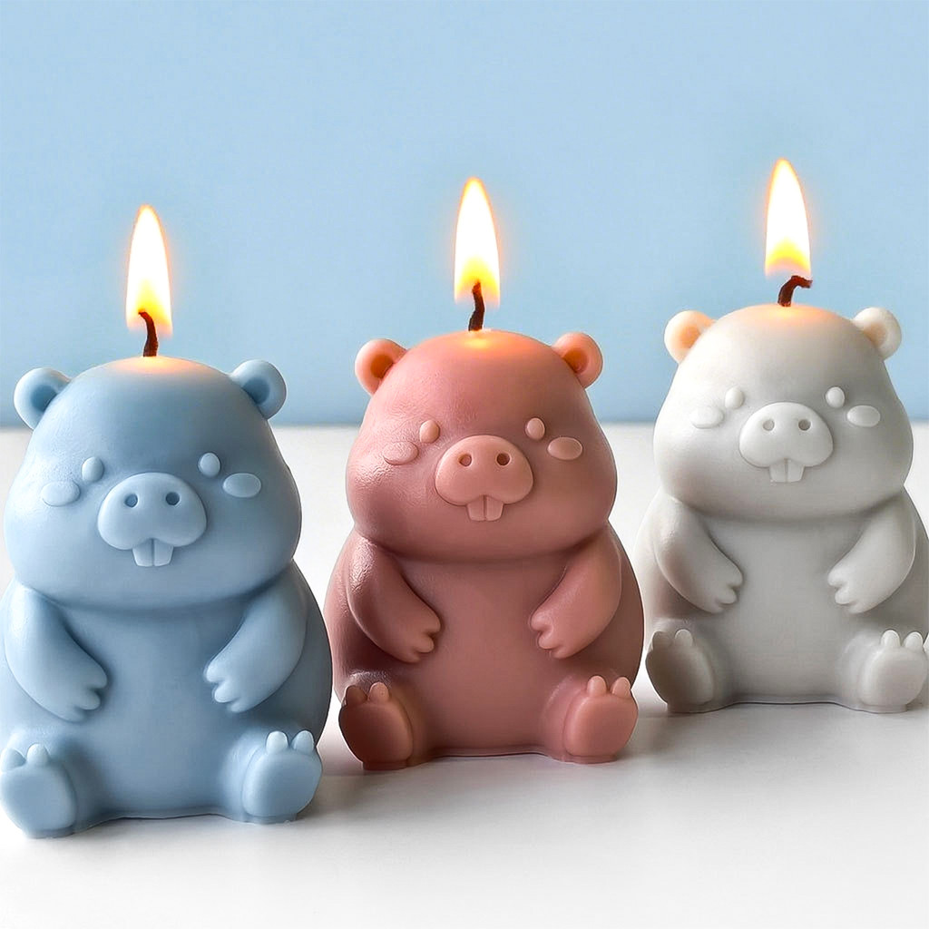 

3D Capybaras Silicone Candle Mold DIY Handmade Plaster Concrete Pouring Craft Ornament Souvenir Gift Mold Home Decor Supples