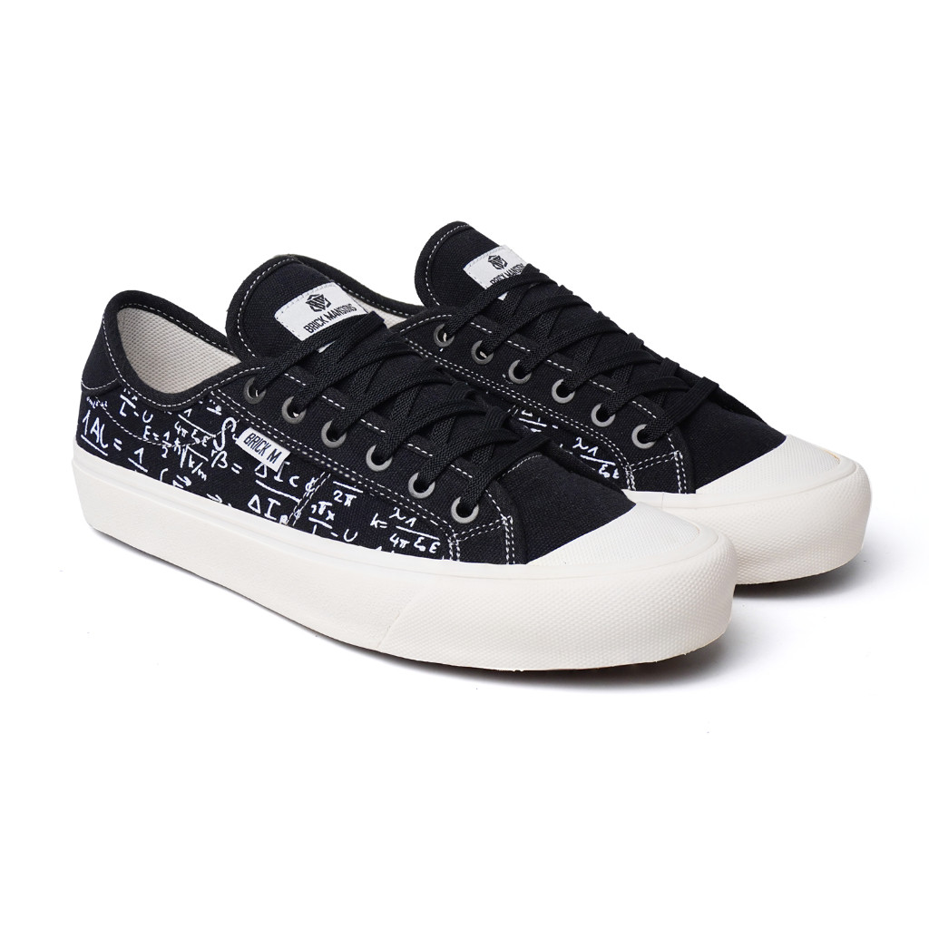 XJ28WS Brick Mansions - Urban Street Einstain Black White Sepatu Sneakers Casual Sekolah Pria Wanita