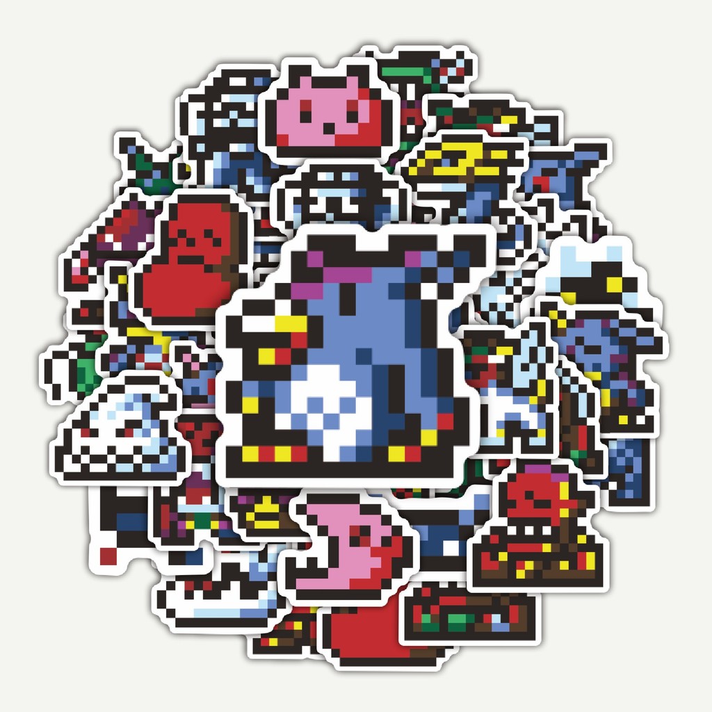 

Sticker Pack Stiker Pixel Digimon V19 | Sticker TUMBLR | Stiker LAPTOP KOPER HELM