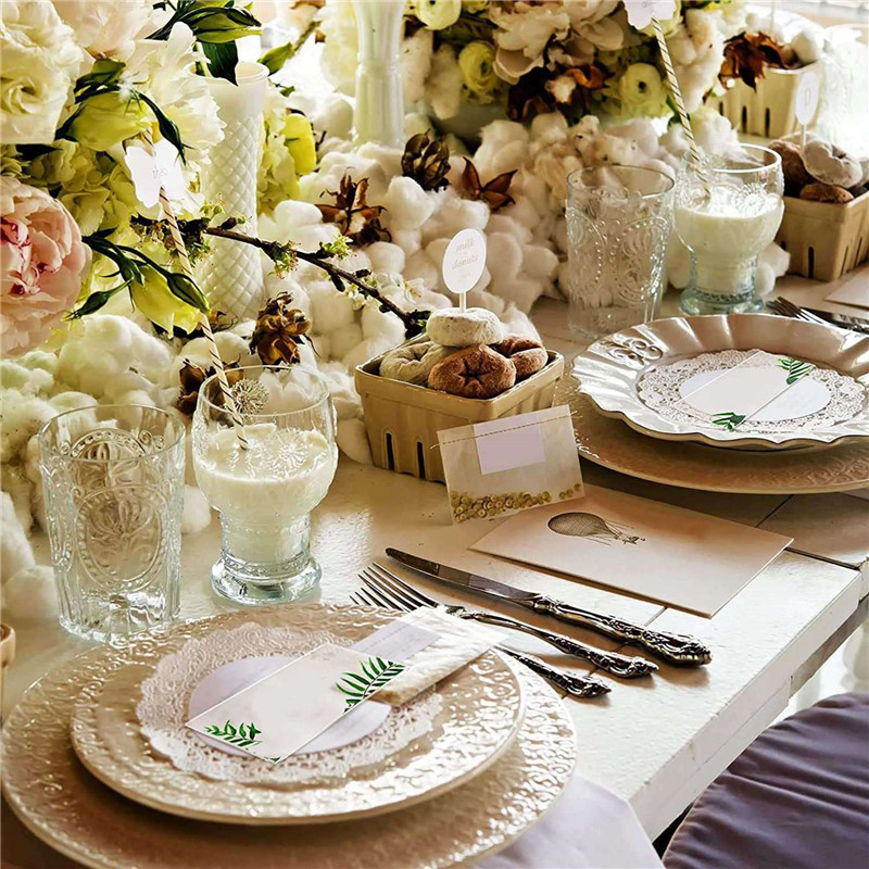 

A68Z 150Pcs Clear Acrylic Table Place Card Wedding Rectangle Seating Cards Names Tag Birthday Party DIY Decoration