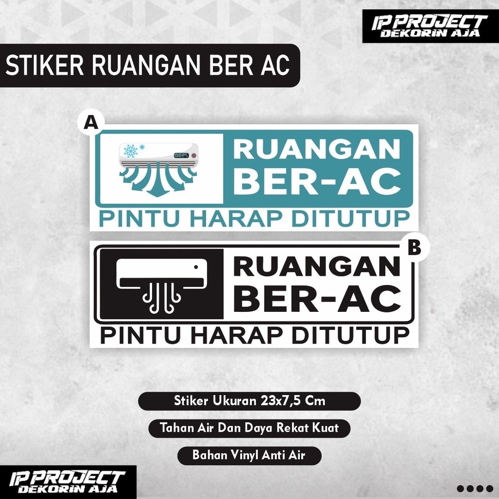 

Sticker Ruangan Ber Ac pintu harap ditutup / Stiker Ruangan AC