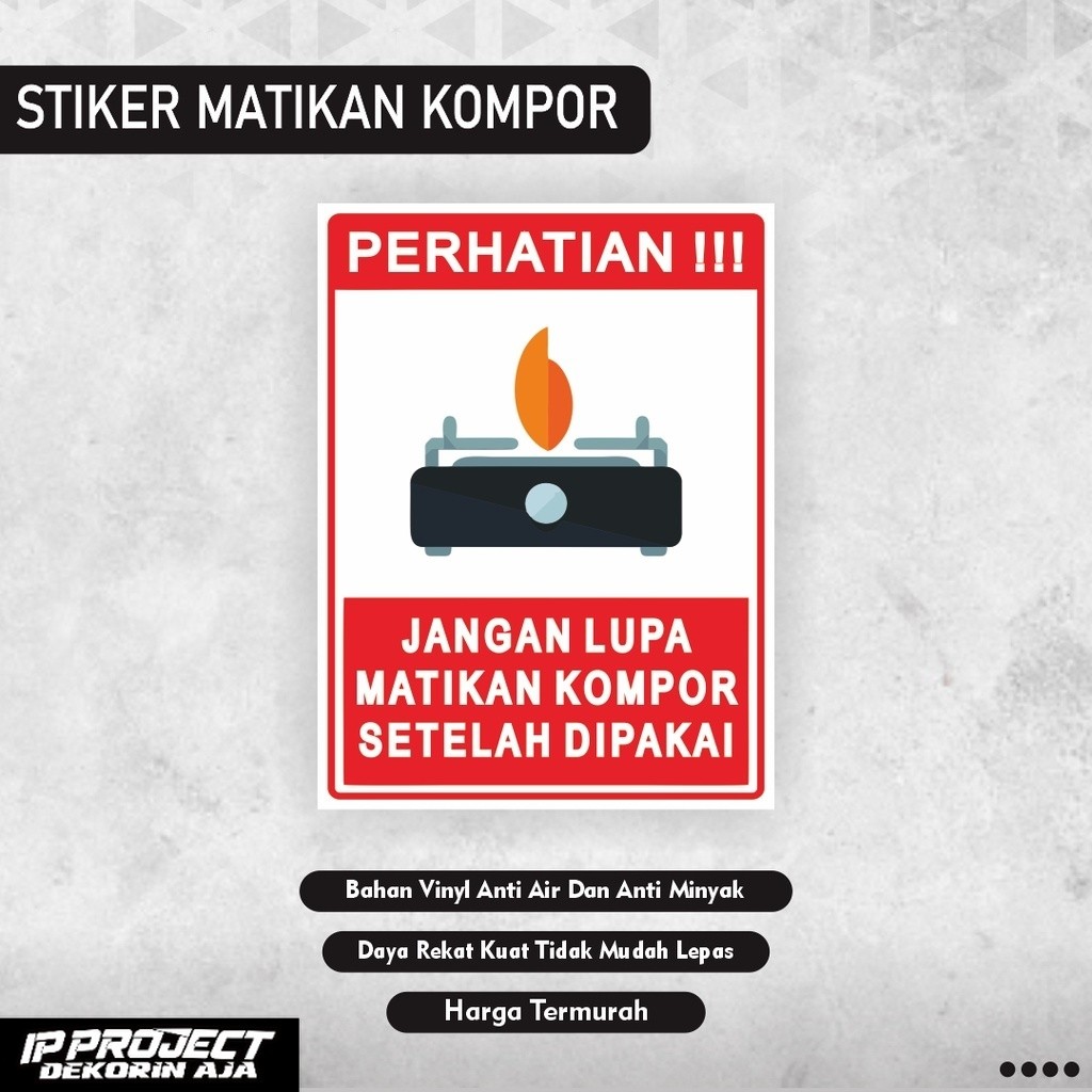 

Sticker Matikan kompor / stiker jangan lupa matikan kompor / stiker kompor / stiker dapur