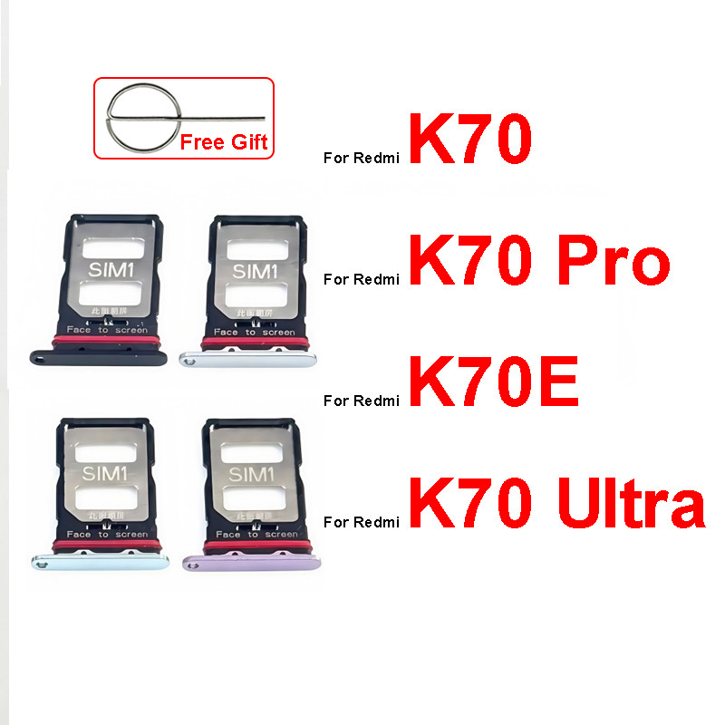 SIM Card Slot For Xiaomi Redmi K70 K70E Pro Ultra Sim Card Reader Adapter Holder Sim Card Tray Repla