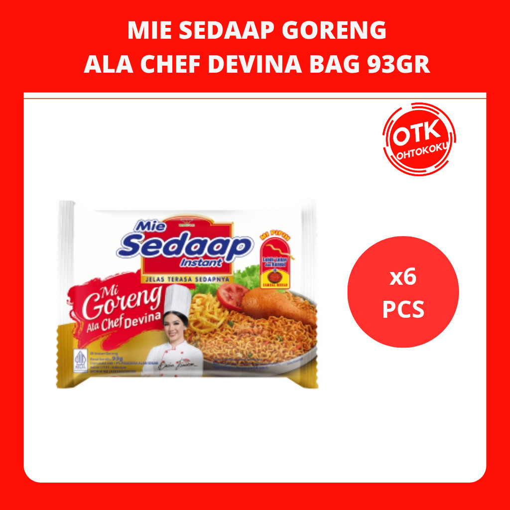 

SEDAAP Mie Instan Goreng Ala Chef Devina 93 GR X 5 Bag
