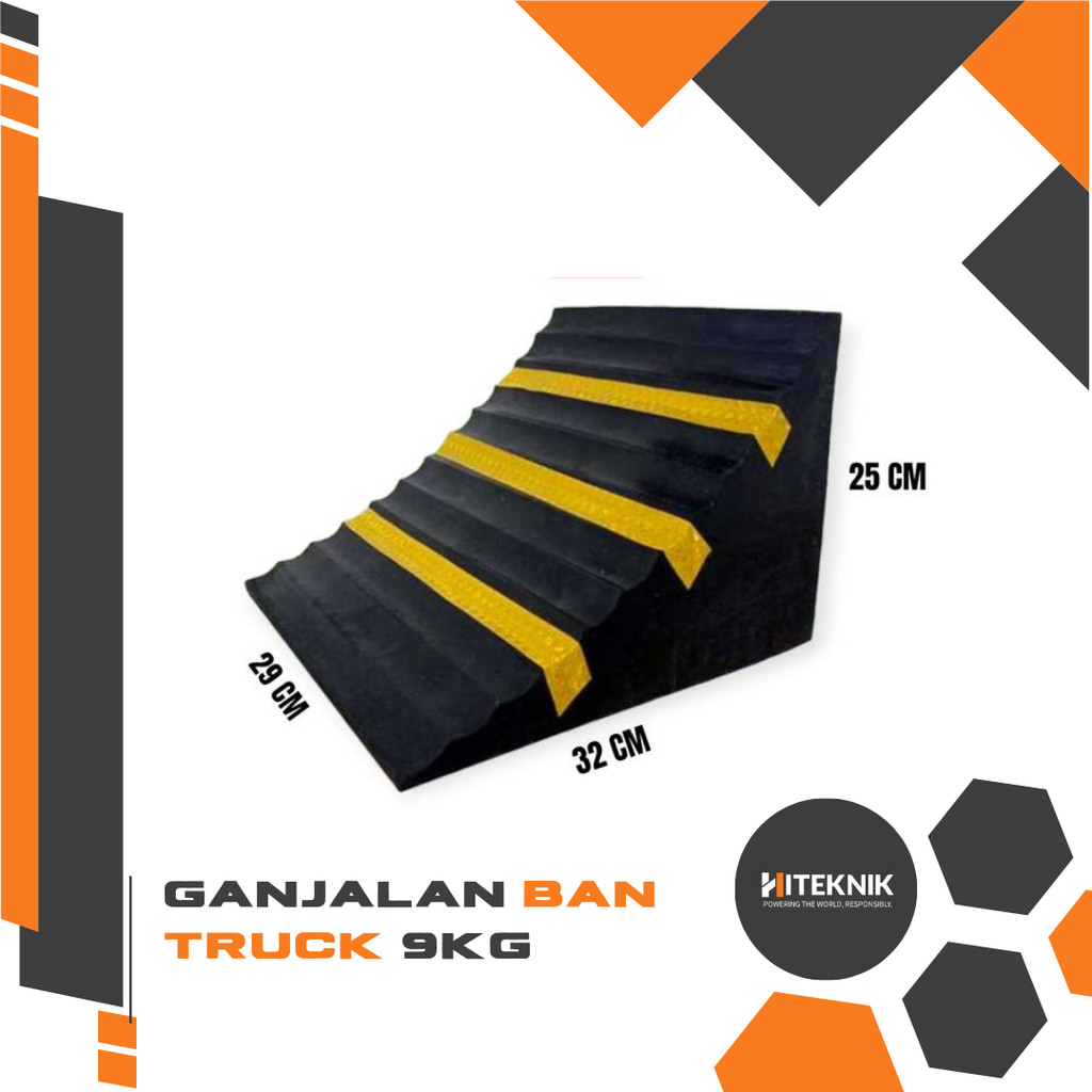 RUBBER WHEEL CHOCK KARET GANJALAN BAN TRUCK BODY BESAR 3KG 6KG 9KG