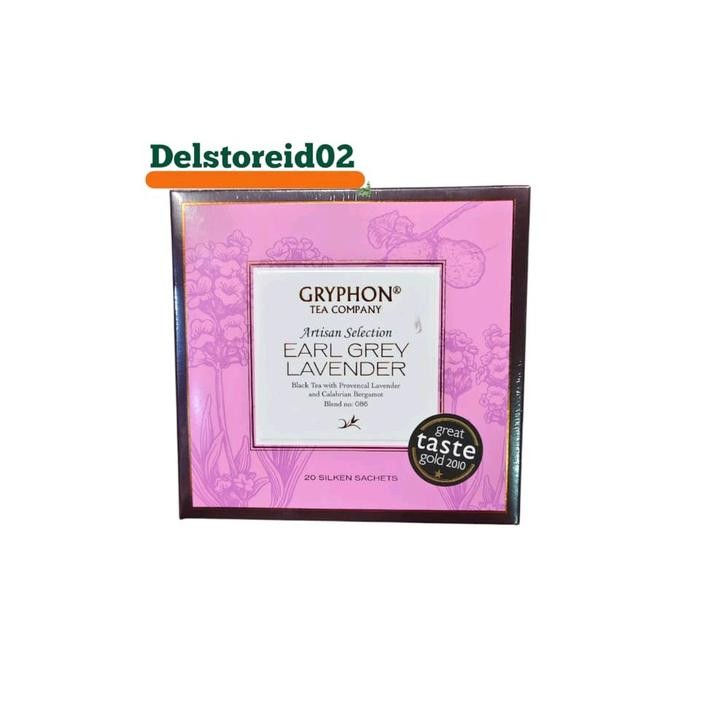 

Gryphon tea company artisan selection earl grey lavender 20 silken sachets