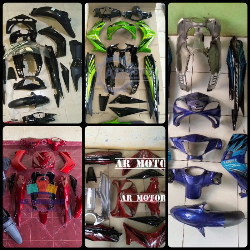 Full set body halus dan kasar Yamaha Jupiter Mx Old lama warna hitam merah biru hijau