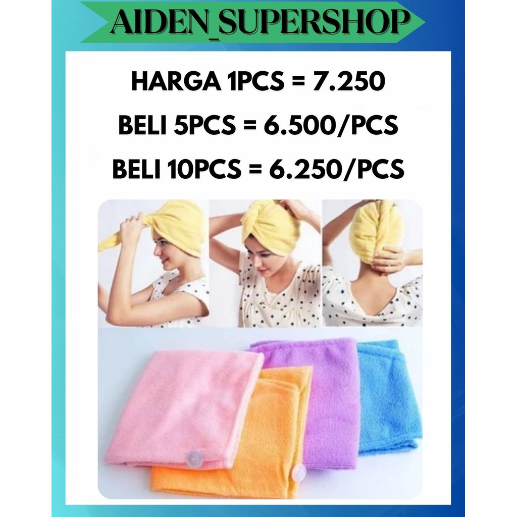 ASS HANDUK TURBAN KERAMAS CORAL VELVET UNTUK MENGERINGKAN RAMBUT PATEN KALI