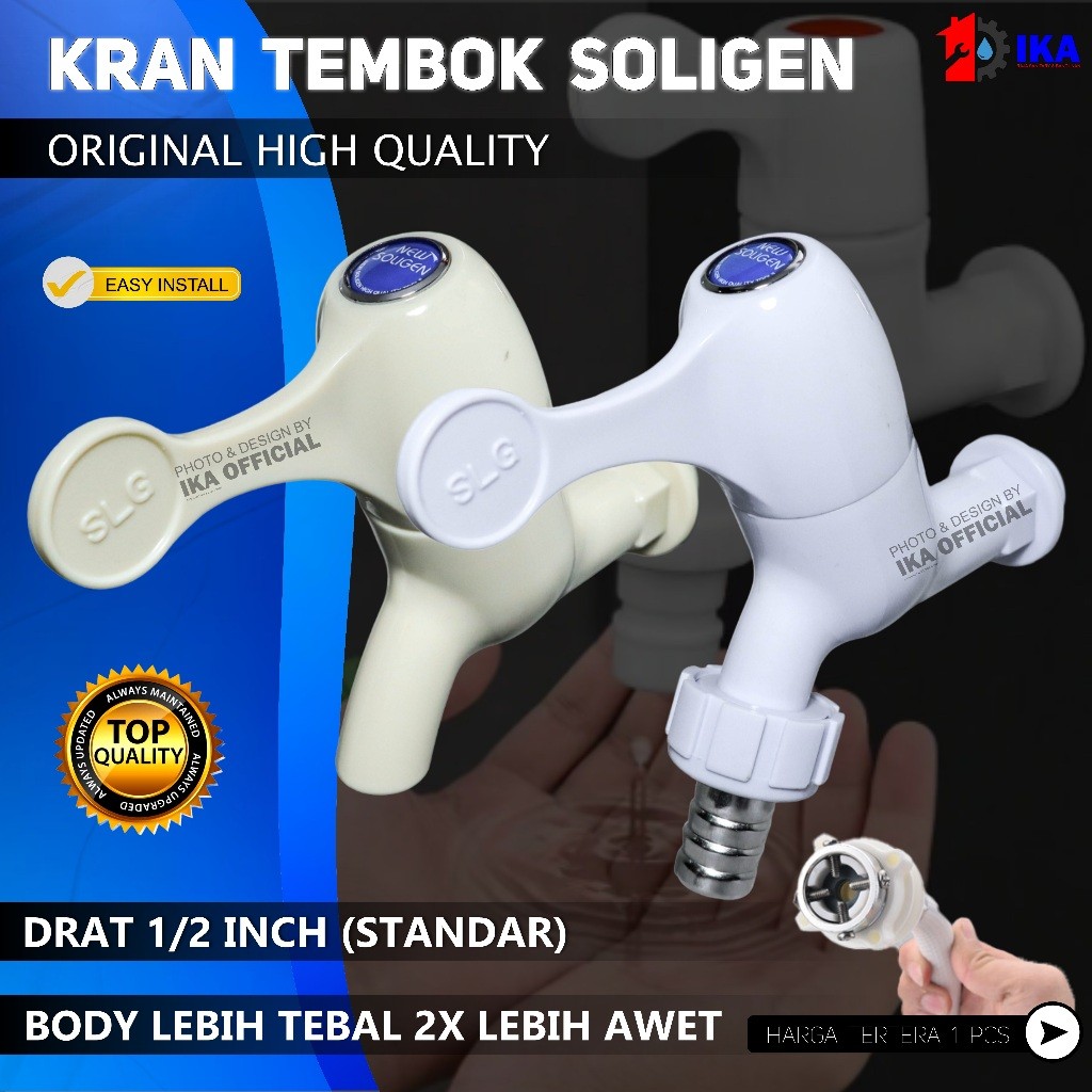 SAB Keran Kran AIR TEMBOK Kran Air Plastik PVC Keran Air Cuci Piring KRAN Tembok MAHKOTA DAN ENGKOL 