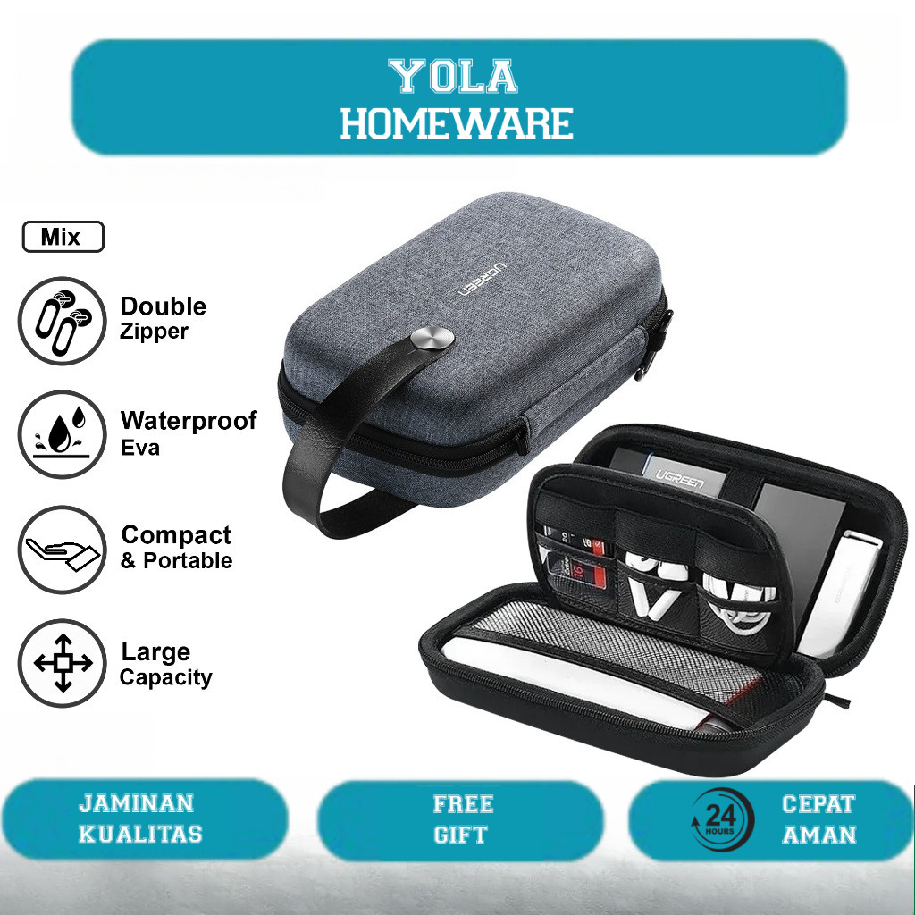 UGREEN Tas Hardisk Eksternal HDD Storage Bag EVA Pouch 50274
