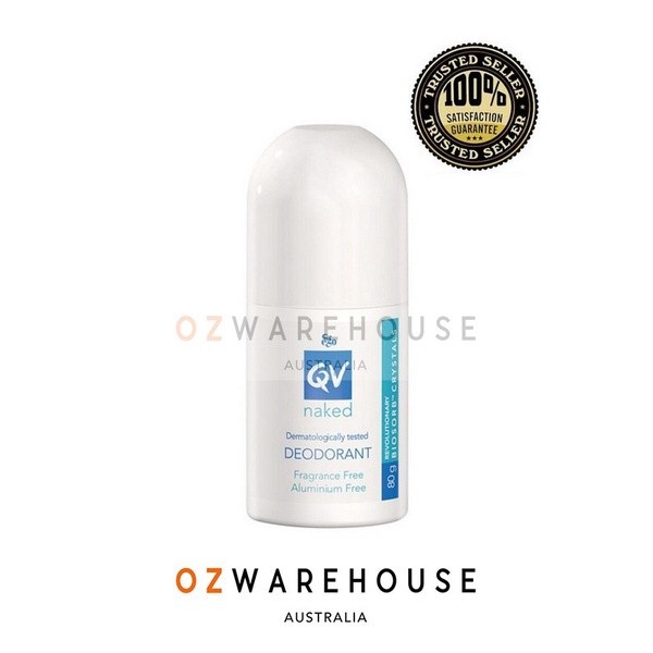 Ego QV Naked Deodorant Roll On 80g – Deodoran Tanpa Pewangi untuk Kulit Sensitif – Deodoran Aman Tan