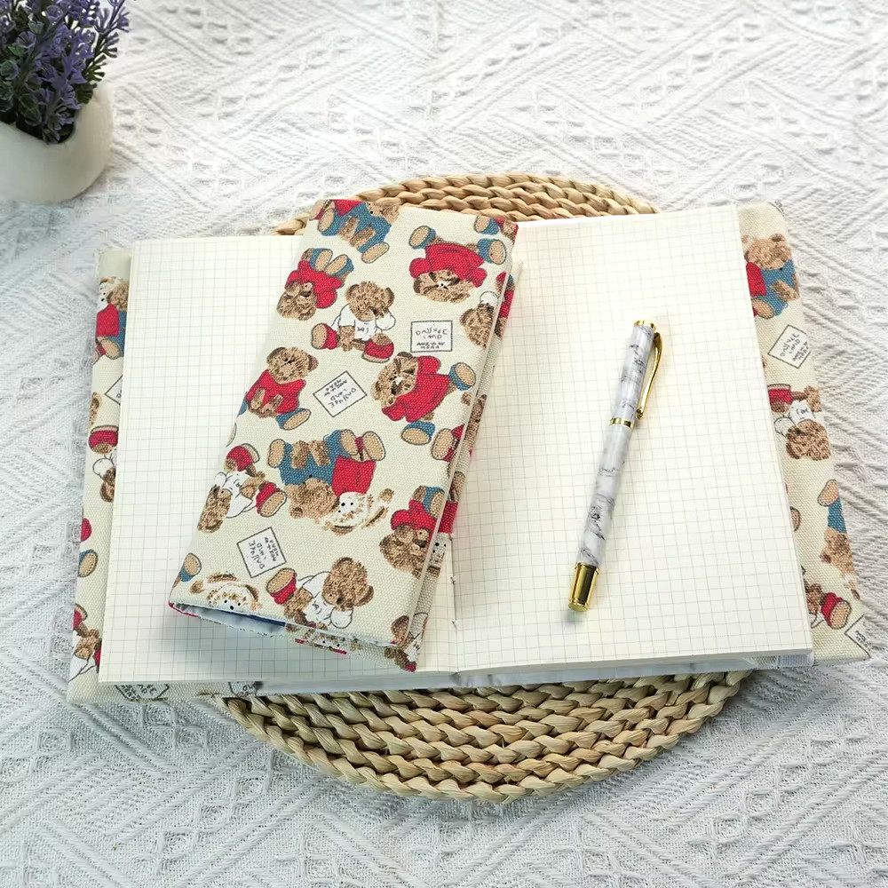 

Fromthenon Cute Cloth Fabric Weeks Notebook Cover Weekly Planner Journal Diary Notebooks Sleeve Office Stationery Supplies