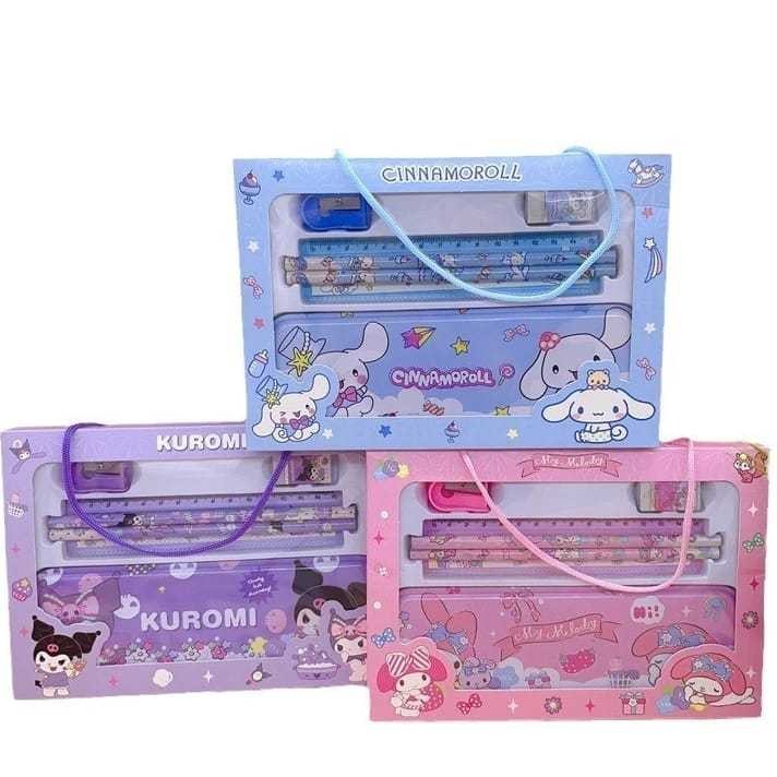 

Alat Tulis Sekolah Lengkap / TEMPAT PENSIL KUROMI SET KARAKTER SANRIO KUROMI LABUBU