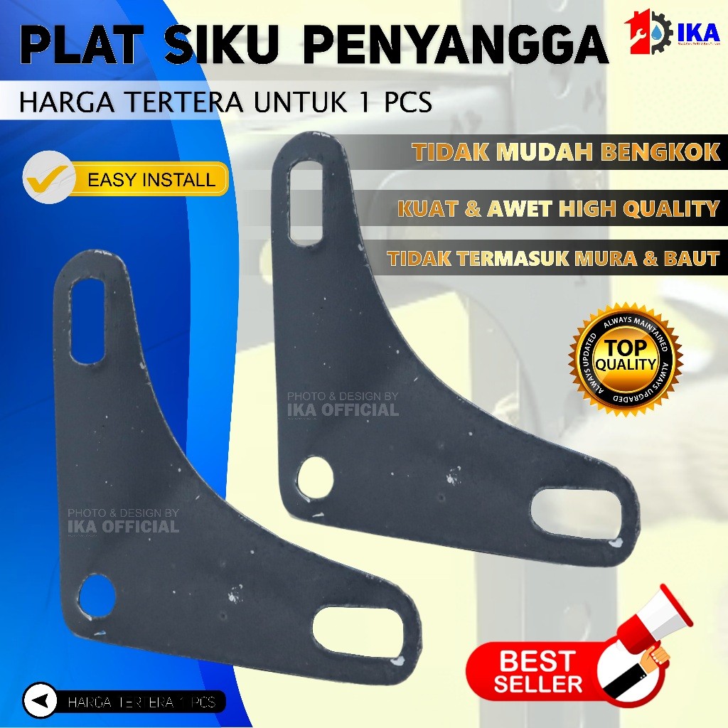 Plat Besi Siku/slotted angle tebal 1mm plat siku lubang / plat besi rak siku penyangga PLAT SIKU LOB