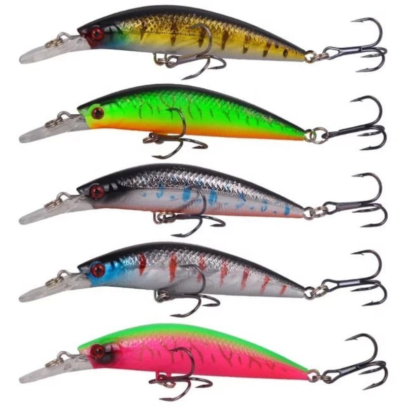 JTFISHING Umpan sinking minnow lidah Panjang | Casting Minnow Tenggelam Umpan Mancing MINNO Trolling