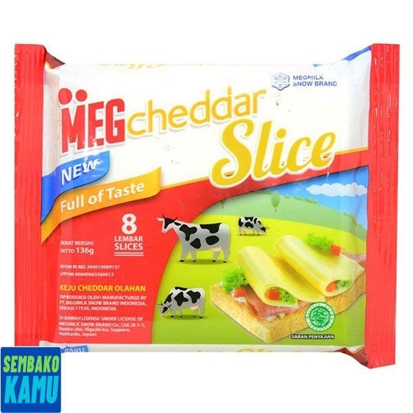 

Meg Cheddar Cheese Slice 8 pcs - Keju