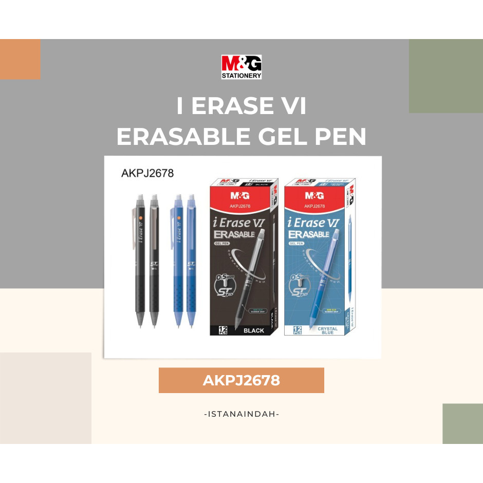 

M&G Erasable Gel Pen 0.5mm Rubber Grip (I ERASE VI) AKPJ2678