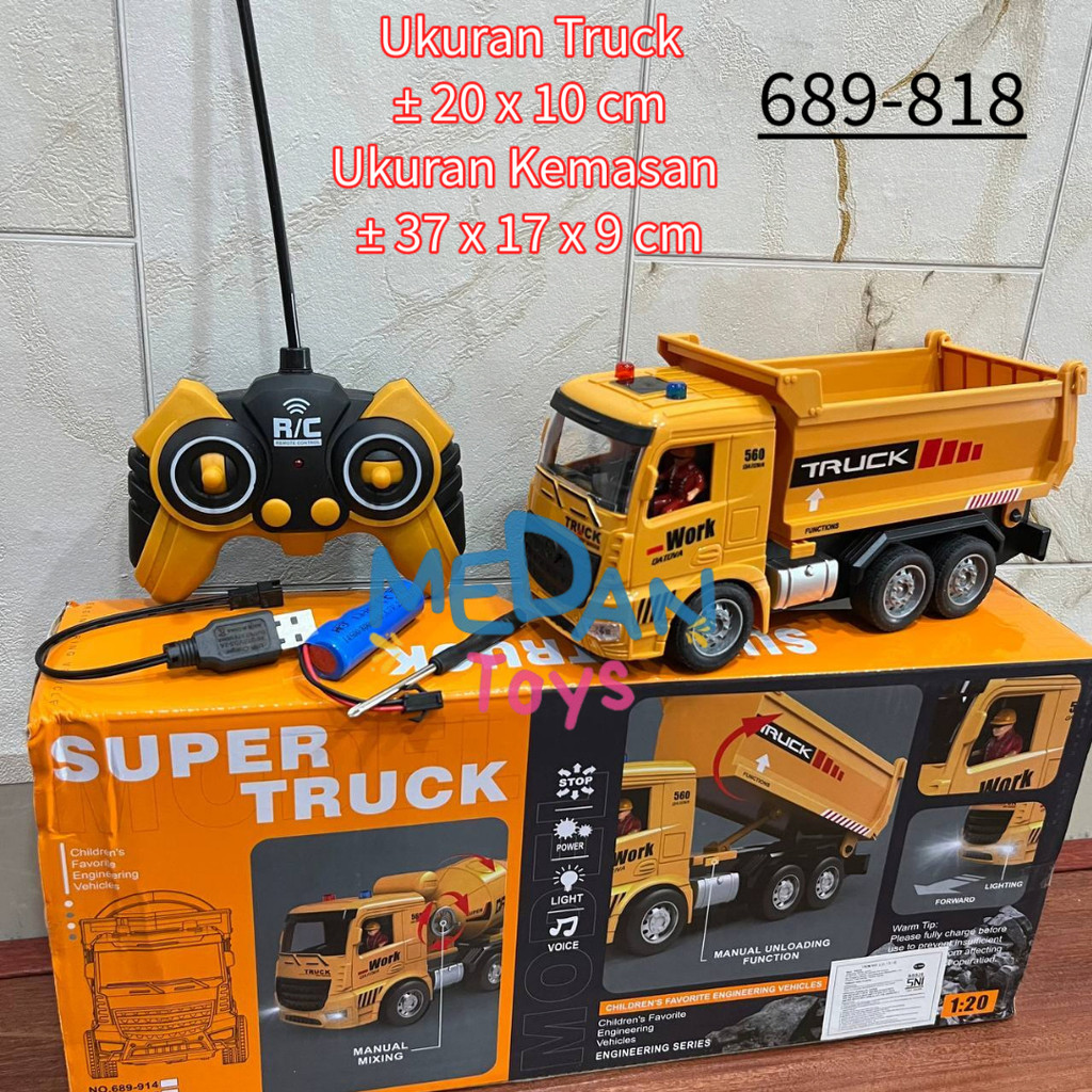 PromoMainan RC Dump Truck Remote Control / RC Dump Truk Pasir / Remote Control Truk