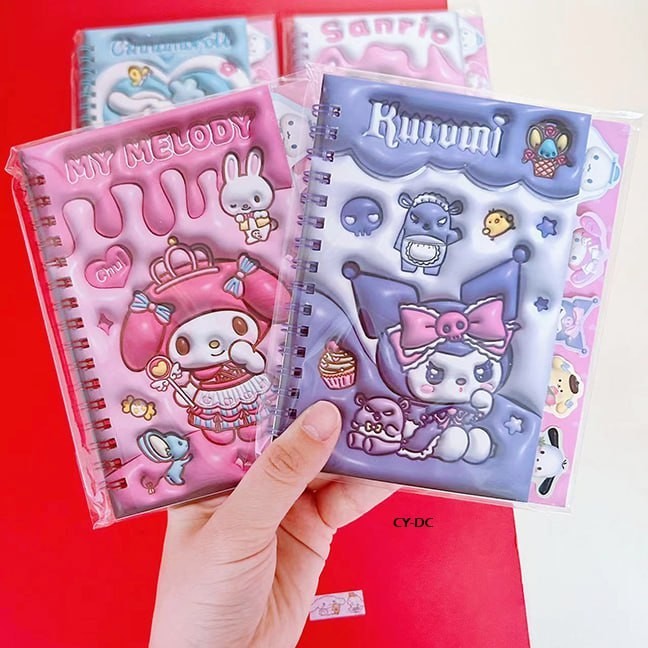 

BSD Notebook Planner Sanrio 3D Series My Melody Kuromi Cinnamoroll+Stiker – StationeryLucu Sekolah