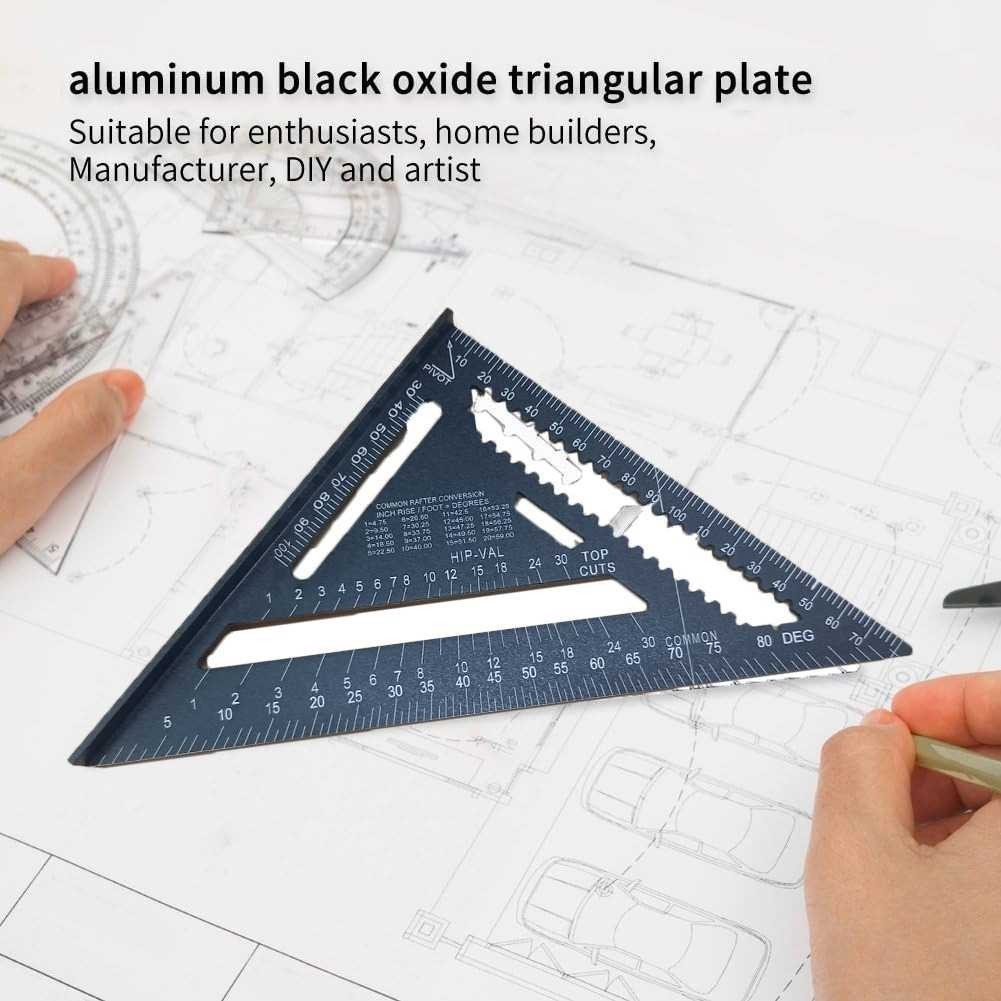 

AGNGSTR VKTECH Penggaris Siku Mistar Triangle Ruler Aluminium 7 Inch - A10D01