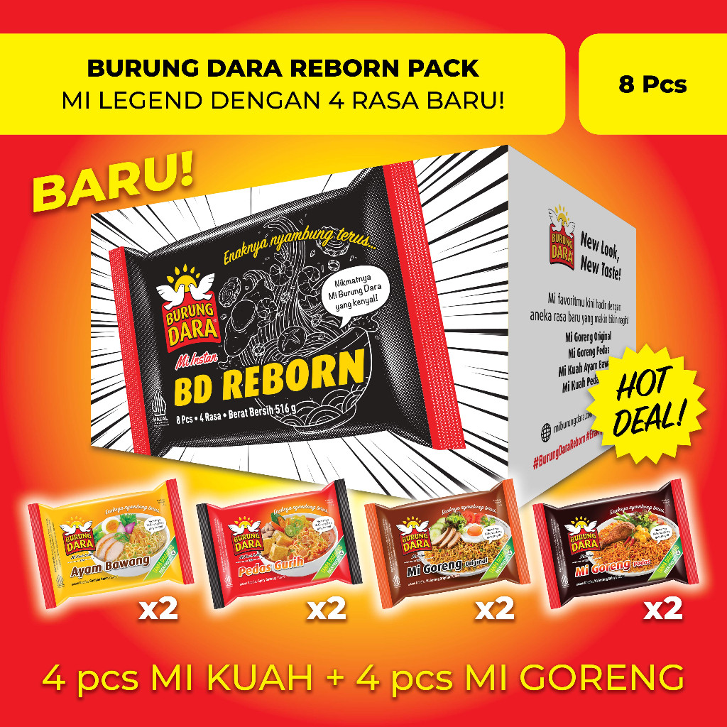 

New Burung Dara Instan Reborn Pack 8 PcsPremium
