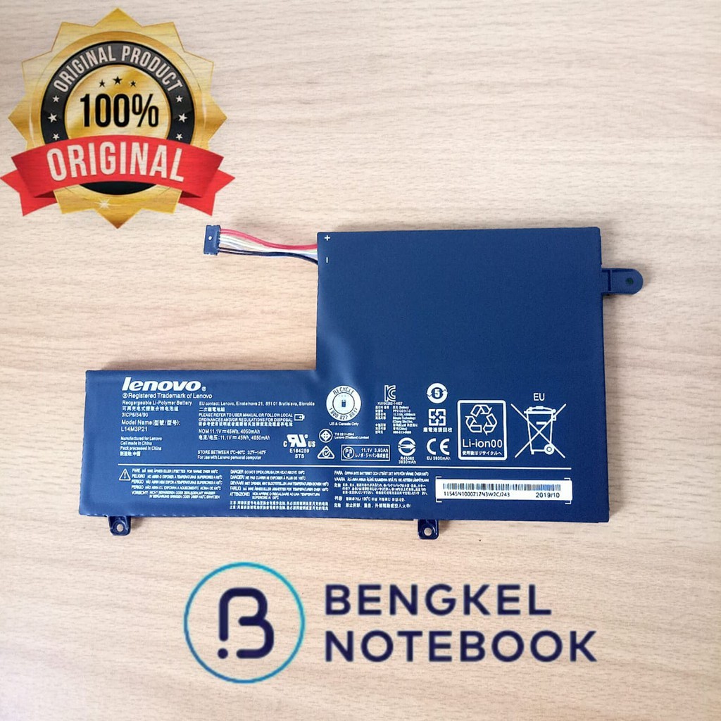 Baterai Lenovo 500-14ISK 500s-14isk 500-14IBD Lenovo Flex 3 1470 1480 1580 L14M3P21 L15L3PB0 L14L3P2