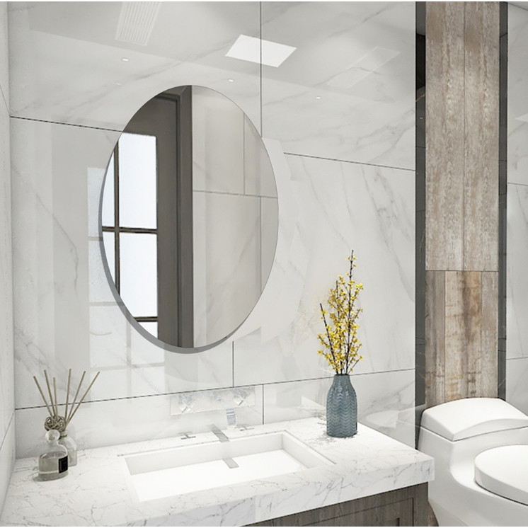 

HL0529 Cermin Kaca Dinding Oval Anti Pecah Cermin Tempelan Wall Sticker Dekorasi Cermin Dinding Tempel Acrylic