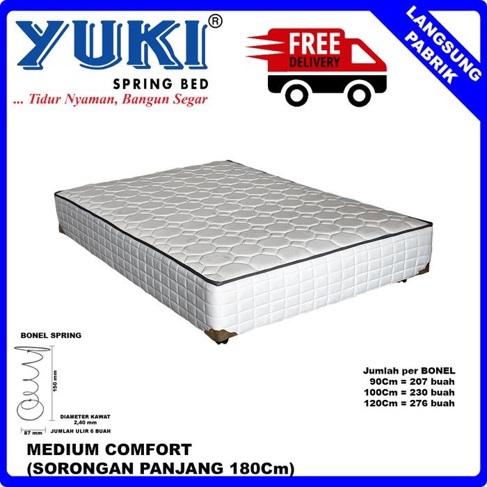 Sorongan Medium Comfort panjang 180Cm ~ YUKI Spring Bed - Cream, 180Cm x 90Cm