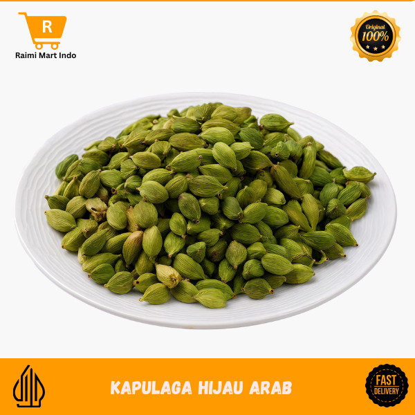 

Kapulaga Hijau Arab/Kapulaga India Hijau kemasan 250gr/500gr/1kg From Raimi Mart