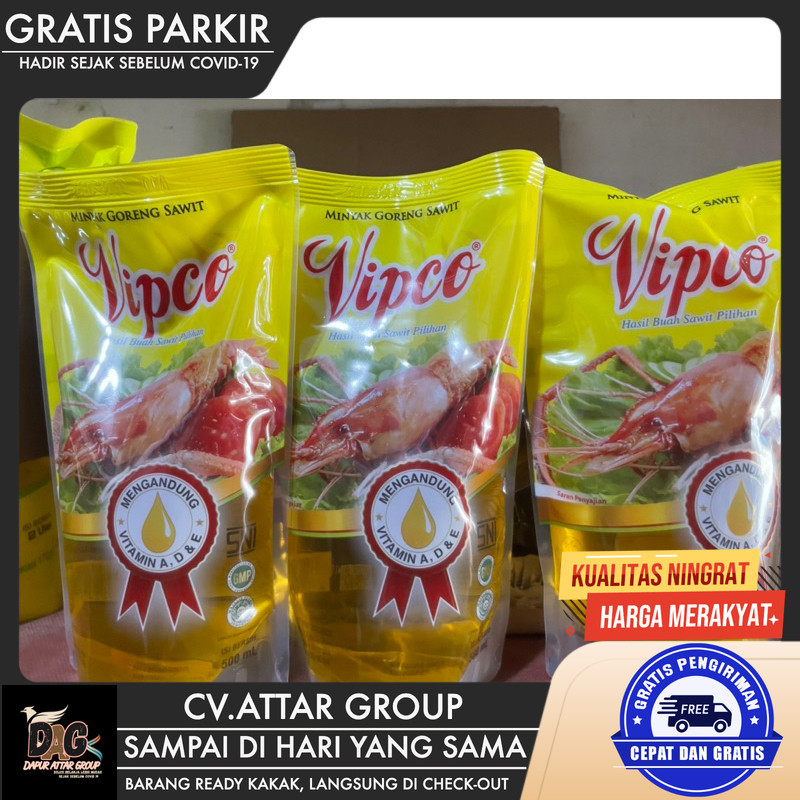 Minyak  Goreng Vipco 500Ml / Vipco 1 DUS