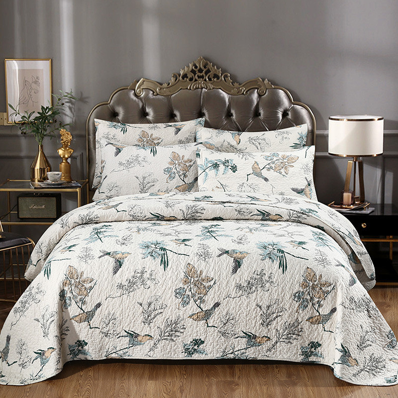 Printed Cotton Quilt 1-Piece Twin Size Sofa Cover Bedspread & Coverlet Quilted Blanket Lightweight K