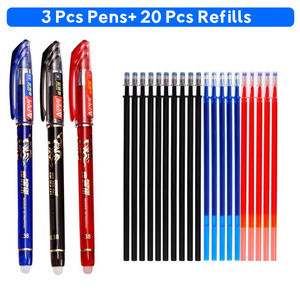 

Set Pulpen Gel Isi Ulang 0.5mm Tinta Hitam,Biru,Merah - Dapat Dihapus & Ada Penghapusnya - Perlengkapan Menulis & Stationery