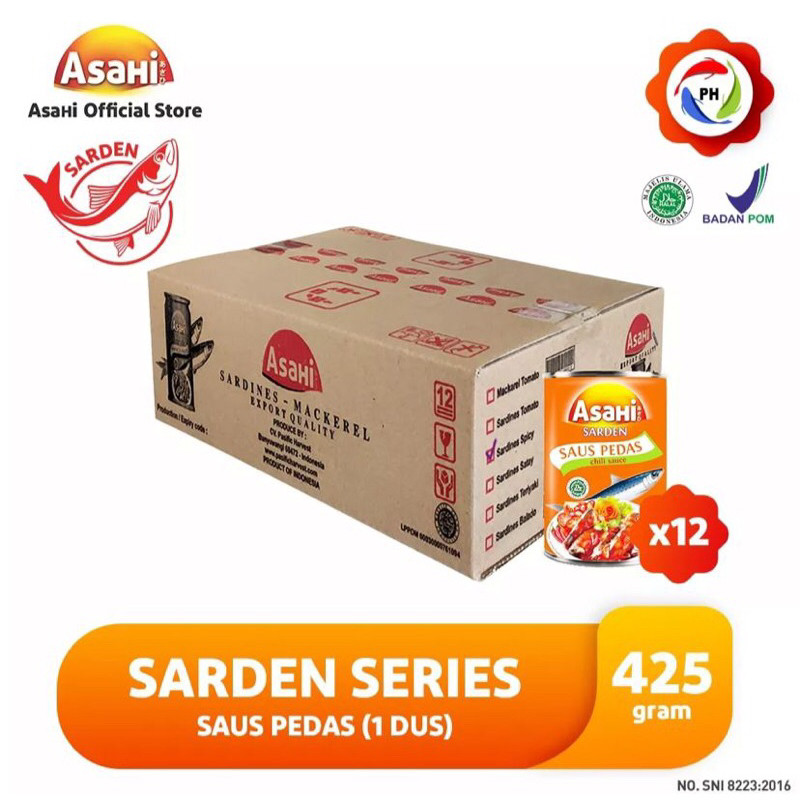 

Asahi Sarden Saus Pedas 425 Gr - 1 Karton