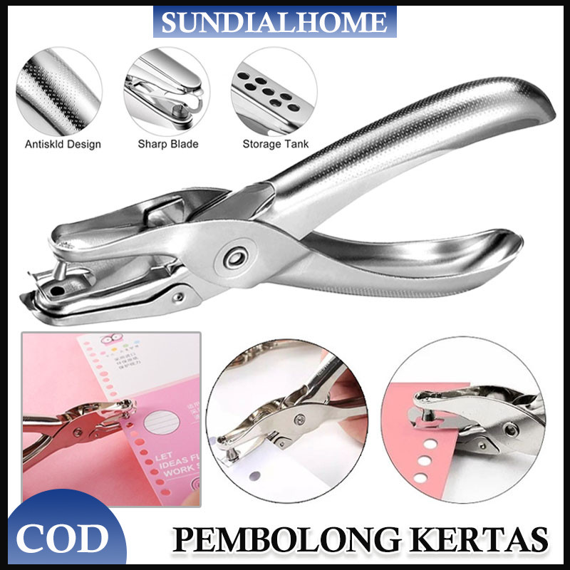 

Pembolong Kertas Satu Lubang/ Pembolong Kertas Reforator/ Metal Single Hand Held Hole Punch