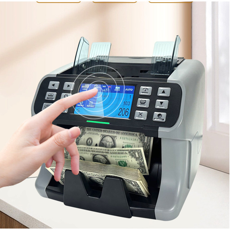 

Latest Mixed Amount Calculator Touch Panel Value Counter Dual CIS Money Counter Fake Notes Sorter Bill Notes Counting Machine