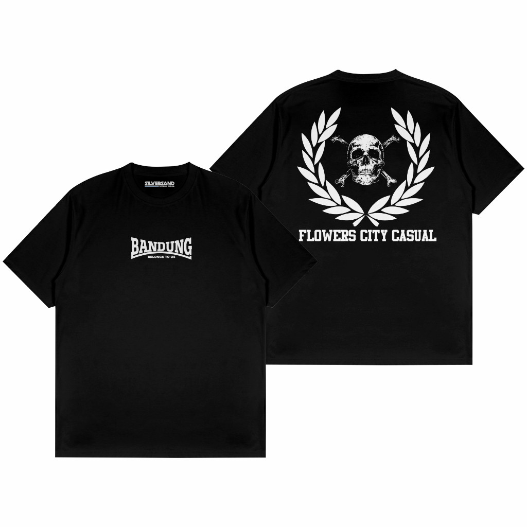 SELLMOUS - Kaos Flowers City Casual Dewasa Premium