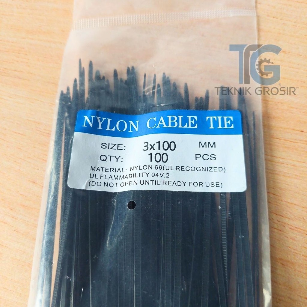 

Pengikat Kabel Tie 3x100mm | Warna Hitam Plastik Tahan Tarik