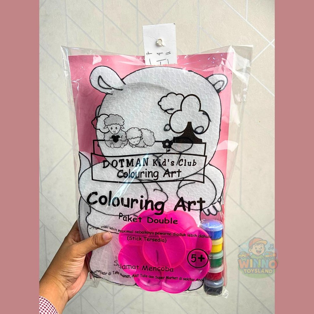 

- PAKET 2 Styrofoam Karakter 5 Warna Cat Lukis 1 Kuas 1 Palet Colouring For Kids Aesthetic Watercolor Dimensi Coloring Gambar 30 cm x 20 cm 1.5 cm Ketebalan Styrofoam