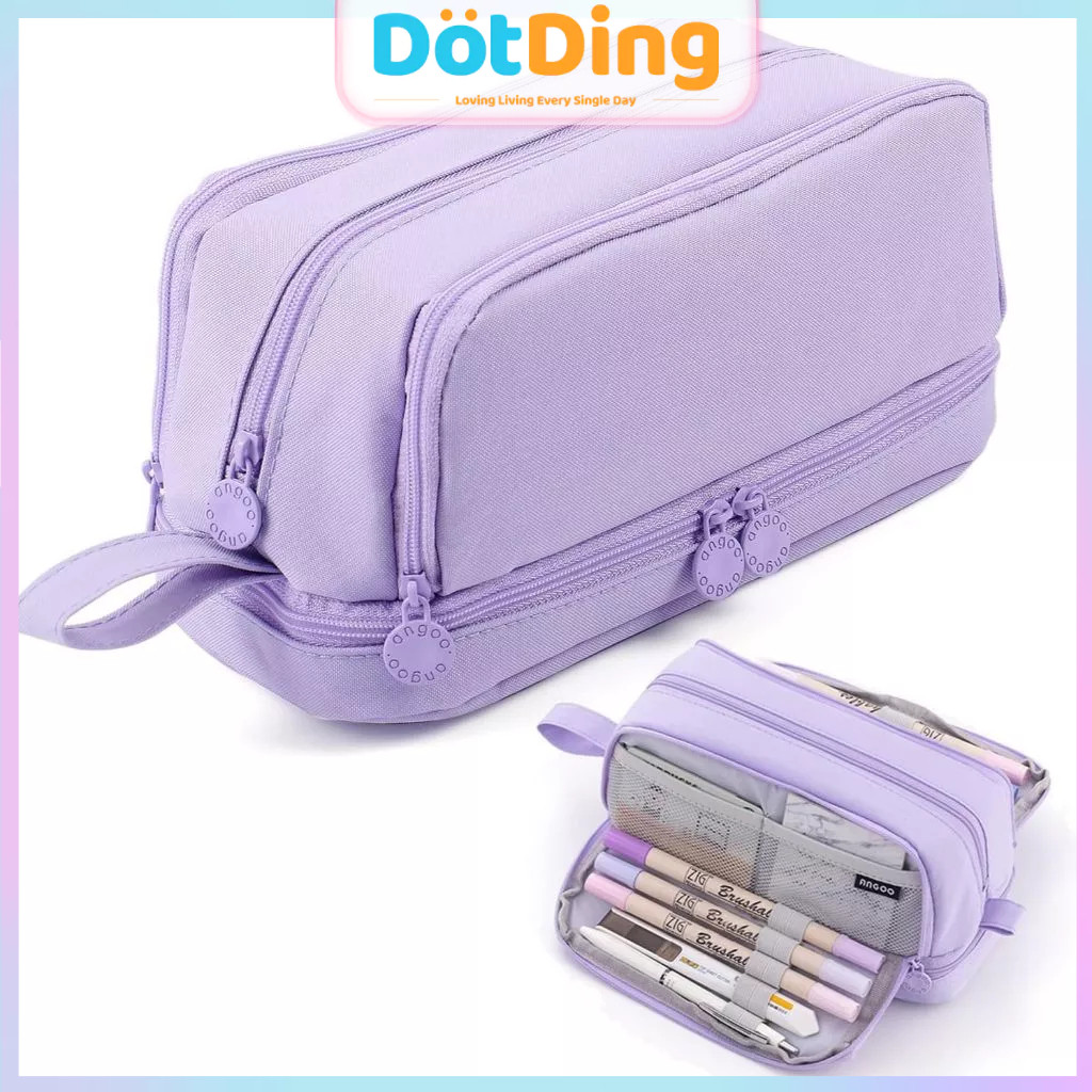 

New [DOTDING] ‌Kotak Pensil Angoo 4 Lapis Multifungsi - Kapasitas Besar 40+ Alat Tulis dengan Desain Minimalis Tahan Air‌ H447Premium